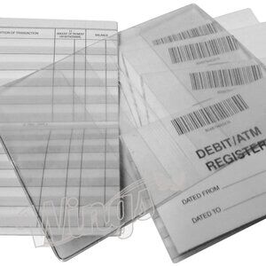 Debit ATM Mini Checkbook Registers with Balance Column with 1 Free Vinyl Cover